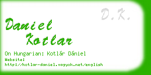 daniel kotlar business card